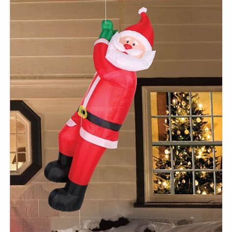 Remember the christmas light contest in how the grinch stole christmas? Airflowz 6 ft. Animated Inflatable Climbing Santa-74667 ...