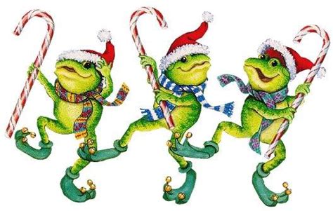 Funny Frogs Cute Frogs Vintage Santa Claus Vintage Santas Christmas