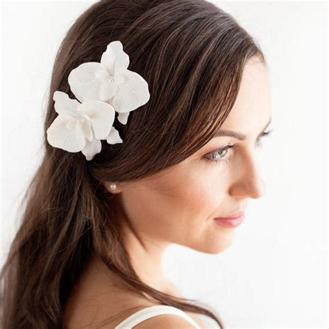 Orchid Hair Pins Set Of 2 Bridal Hair Flowers Orchid Bridal Flower