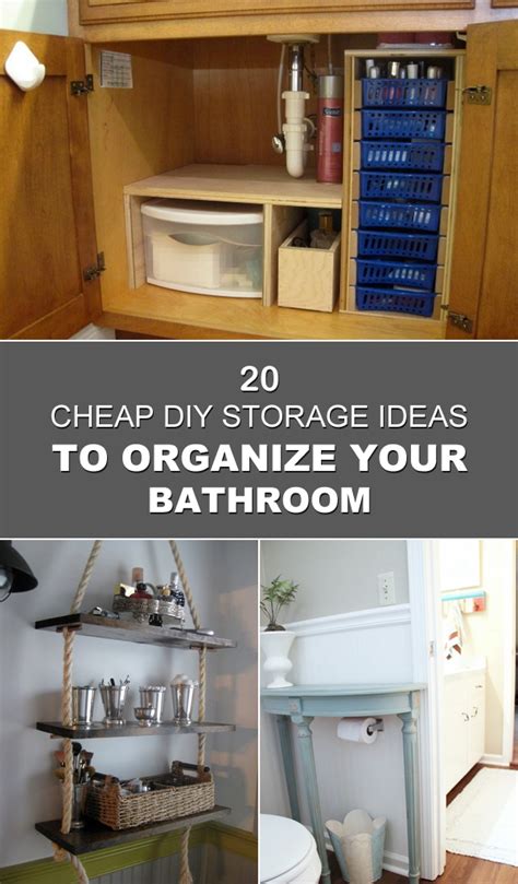 Managing all of your bathroom essentials might require some creative diy work. 20 Cheap DIY Storage Ideas To Organize Your Bathroom