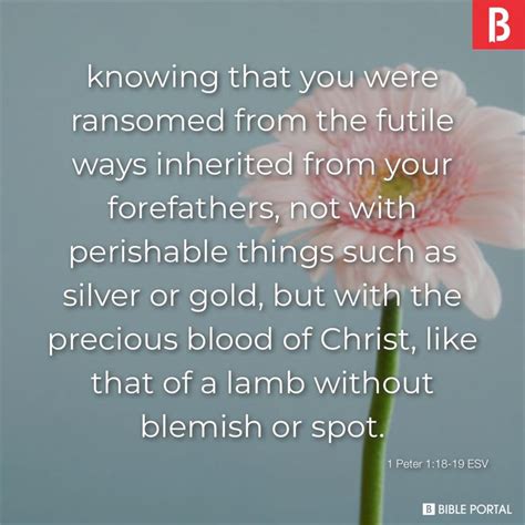 Knowing That You Were Ransomed From The Futile Ways Inherited From Your
