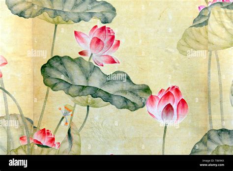 Chinese Lotus Painting Hi Res Stock Photography And Images Alamy