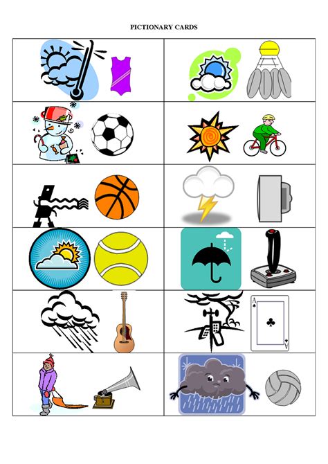 Pictionary Words For Kids 101 Printable
