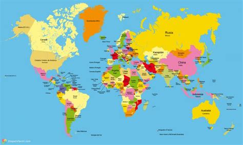 Mapa Múndi Mapa Político Do Mundo — SÓ Escola