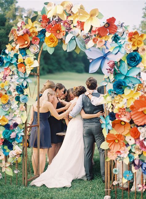 Paper Flower Arch For Wedding Ceremony Diy Paper Flower Backdrop