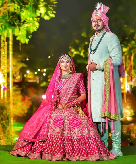 Pink Lehenga Matching Sherwani Dresses Images 2022