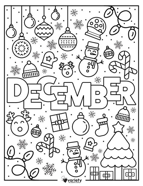 Free December Coloring Page In 2021 Coloring Pages Color December