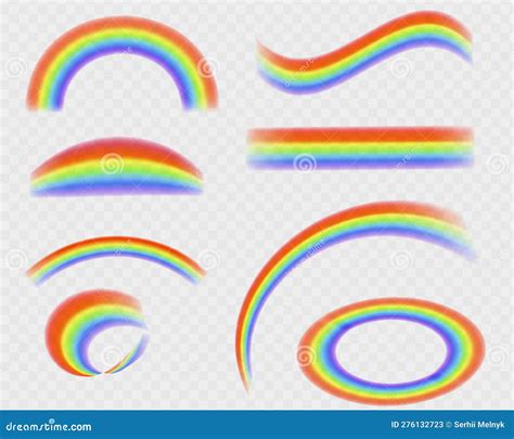 Realistic Rainbow Collection Stock Vector Illustration Of