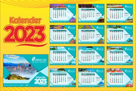 Desain Kalender 2023 Cdr Pdf  Excel Lengkap Hijriah Gambaran