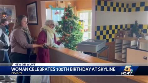 woman celebrates 100th birthday at skyline