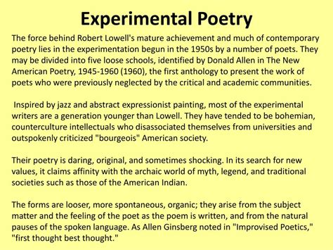 PPT - American Poetry, 1945-1990: The Anti-Tradition PowerPoint