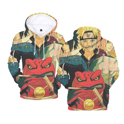 Cartoon Characters Uzumaki Narutosasuke 3d Anime Hoodie Sweatshirt Men