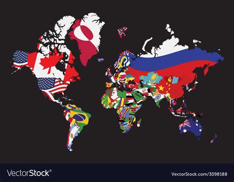 Flags Of The World Map World Map Flags Images Stock Photos Vectors
