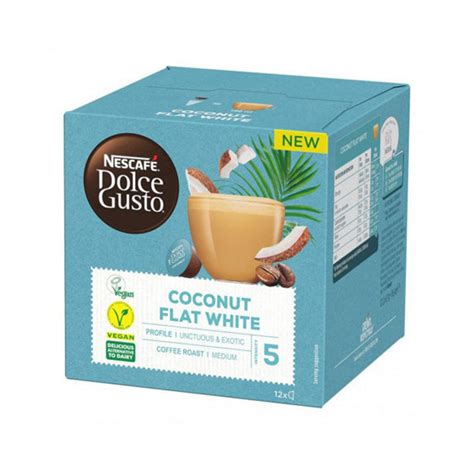 Coconut Flat White Coffee Pods Dolce Gusto Vegan Friendly
