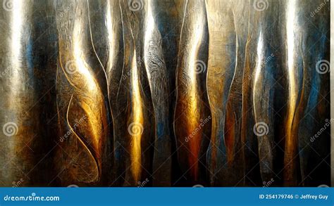 Realistic Brushed Metal Texture With Natural Finish And Realistic Light