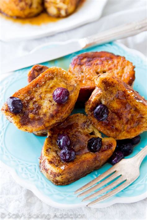 Everyone can make this great french toast at home. Mini French Toast Bites. - Sallys Baking Addiction