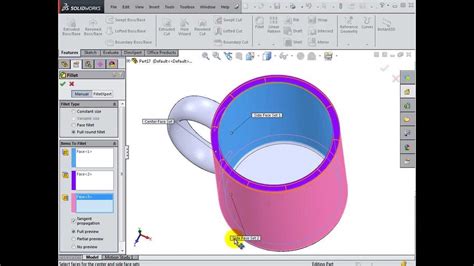 Solidworks 2014 Tutorial Creating A Cup Youtube