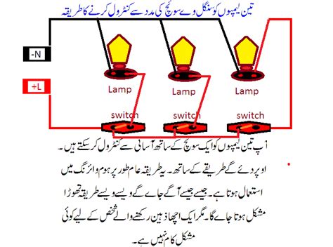 Home Electrical Circuit Diagram Tutorial Three Lamps Control With One