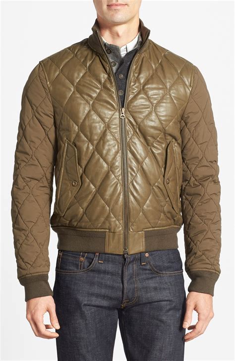 Burberry Brit Ragleigh Trim Fit Diamond Quilted Lambskin Leather