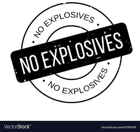 No Explosives Rubber Stamp Royalty Free Vector Image