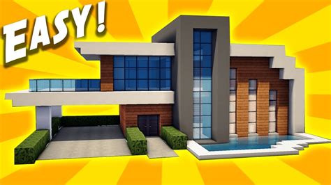 Minecraft Easy Modern House Tutorial How To Build A Doovi