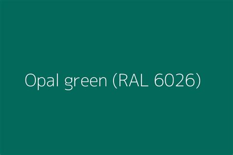 Opal Green Ral 6026 Color Hex Code