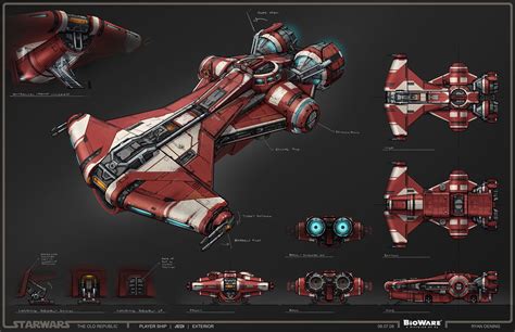 Swtor Concept Art Jedi Ship Defender Class Light Corvette By Ryan