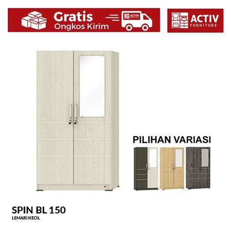 Activ Lemari Pakaian Kecil Minimalis / Almari Baju Serbaguna 2 Pintu