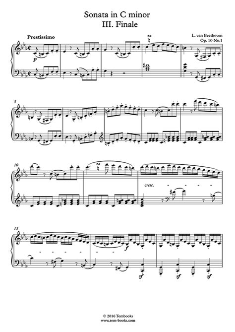 Sonata No 5 In C Minor Opus 10 No 1 Iii Finale Prestissimo