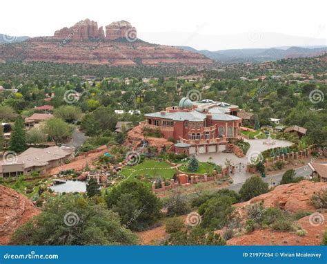 Elaborate Mansion In Sedona Arizona Stock Photography Cartoondealer