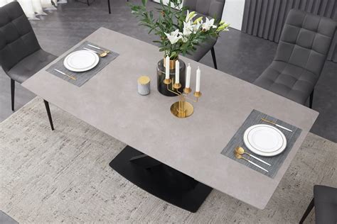 Extending Dining Table Grey Ceramic Tables And Chairs Teak Root