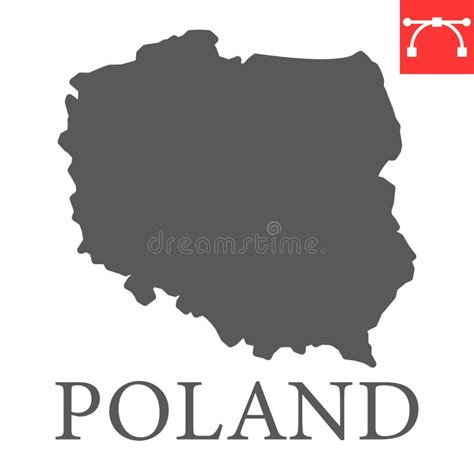 Karte Von Polen Symbol Vektor Abbildung Illustration Von Symbol