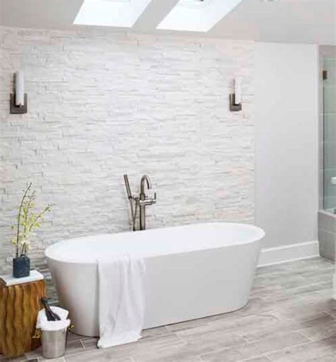 White Stone Bathroom Stone Backsplash Bathroom Bathroom Stone Wall