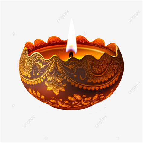 Diwali Diya Festivals In India Gold Deepavali Lamp Diya Colorful