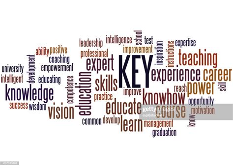 Key Keep Educating Yourself Word Cloud Concept 2 High Res Vector
