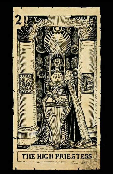 The High Priestess Tarot Cards Art Illustration Tarot Cards Art Tarot Cards