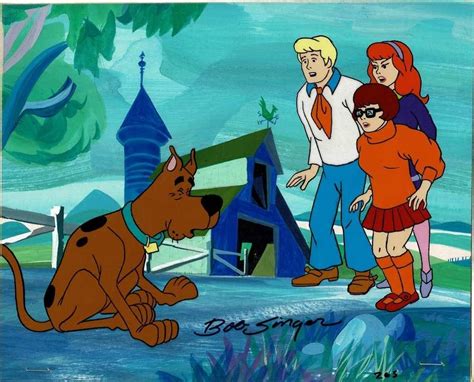 Scooby Doo Production Animation Art Cel And Hand Painted Original Back