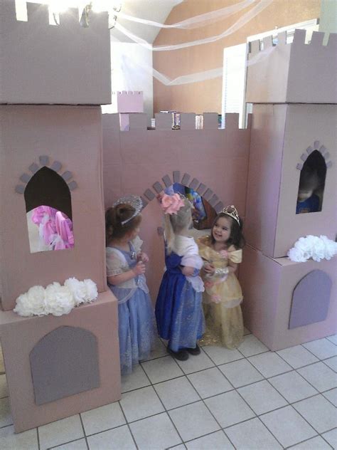 A Cardboard Castle Fit For A Princess Made From Cardboard Boxes