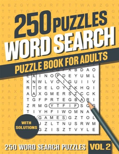 250 Word Search Puzzle Book For Adults Big Puzzlebook With Word Find