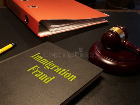 Immigration Fraud Is Shown On The Photo Using The Text Stock Photo