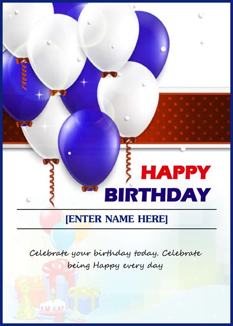 Free Birthday Card Templates Birthday Card Template Birthday Card