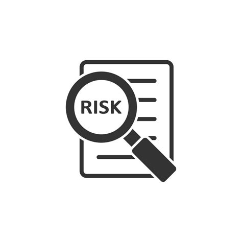Risk Management Icon In Flat Style Document Vector Illustration On