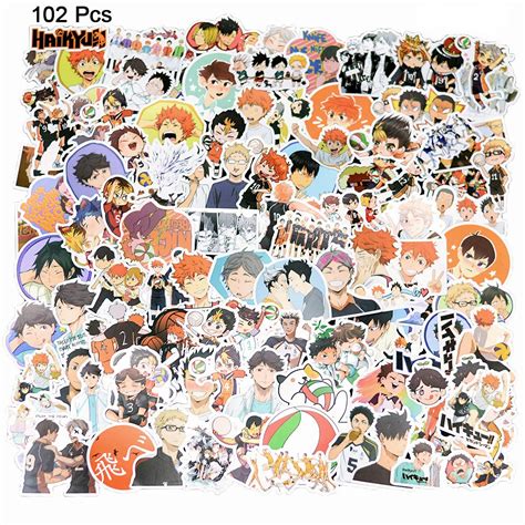 Buy Haikyuu Stickers Pack Waterproof Anime Stickers For Boys Laptop
