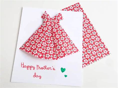 Mothers Day Card Moms Origami Dress The Fun Master