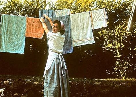 Woman Hanging Laundry Old Photos Vintage Photos What A Nice Day
