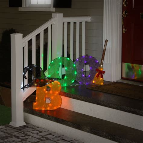 For Outdoor Lighting Orange And Purple Led Lighted Boo Sign The Best
