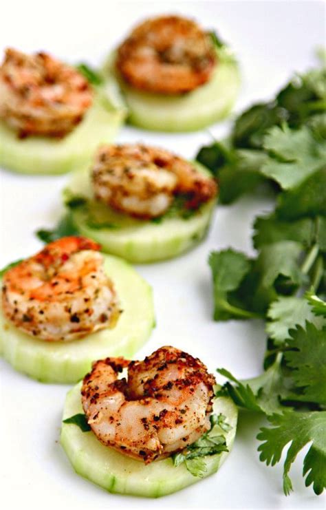 Blackened Shrimp Cucumber Appetizer Recipe Recipes Healthy