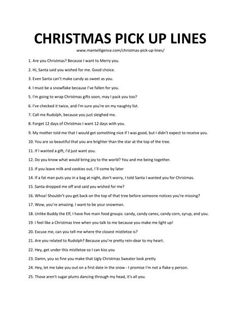 29 christmas pick up lines guaranteed to sleigh