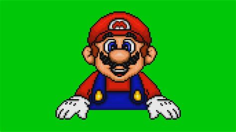 The chroma key filter is applied to the live footage to remove the green background (much as when youtubers show only their head and shoulders superimposed onto game footage). Fundamentals/Game Gallery Mario - Green Screen - YouTube