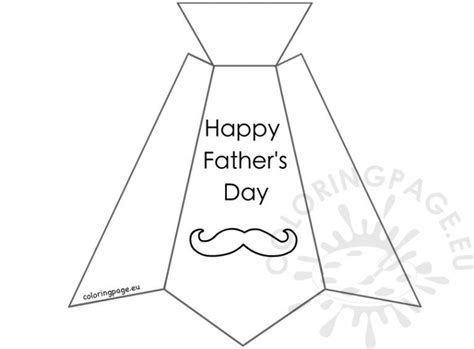 Necktie Fathers Day Card Coloring Page Coloring Page